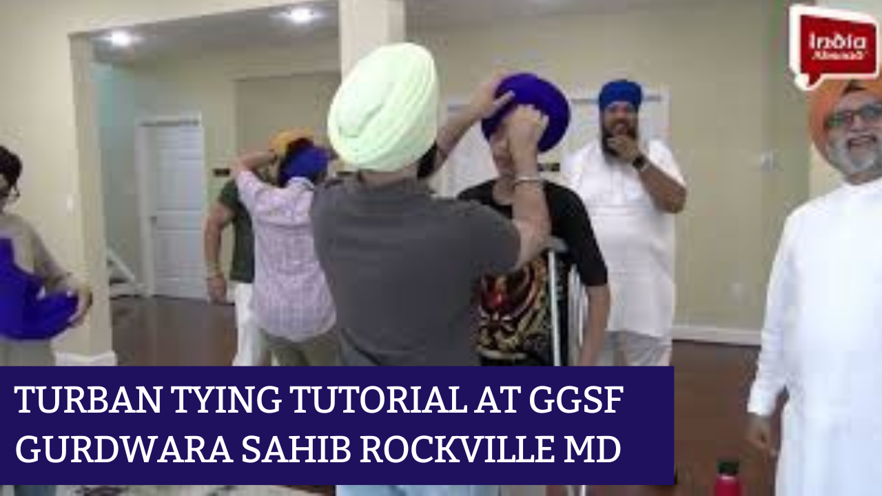 Turban Tying Tutorial at GGSF Gurdwara sahib Rockville MD 